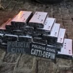 Tabletes de cocaina apreendidos pela Policia Civil
