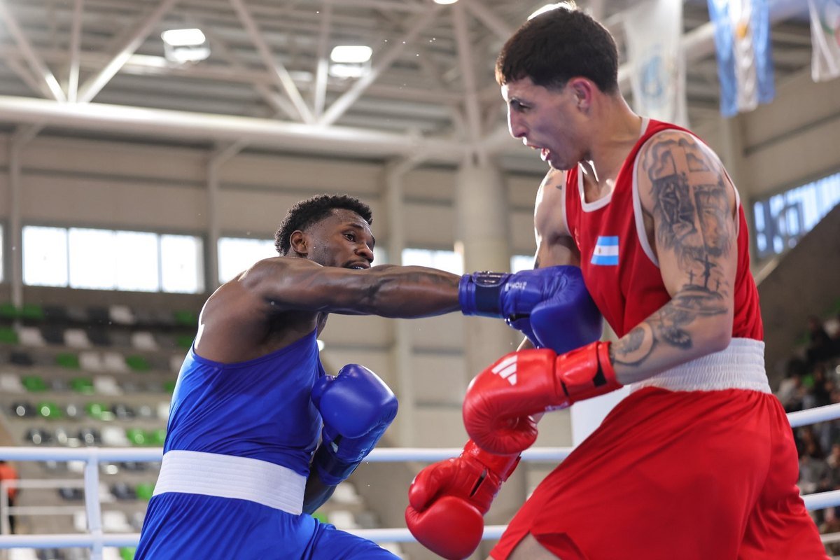 Luta de boxe nos Jogos Sul-Americanos de Santa Fé 2026