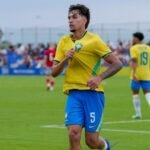 Jogadores da Seleção Brasileira Sub-20 em campo