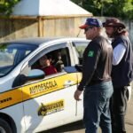 Motorista em exame de direção