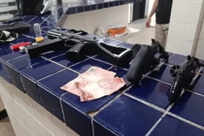 Armas apreendidas pela PM em Brumado