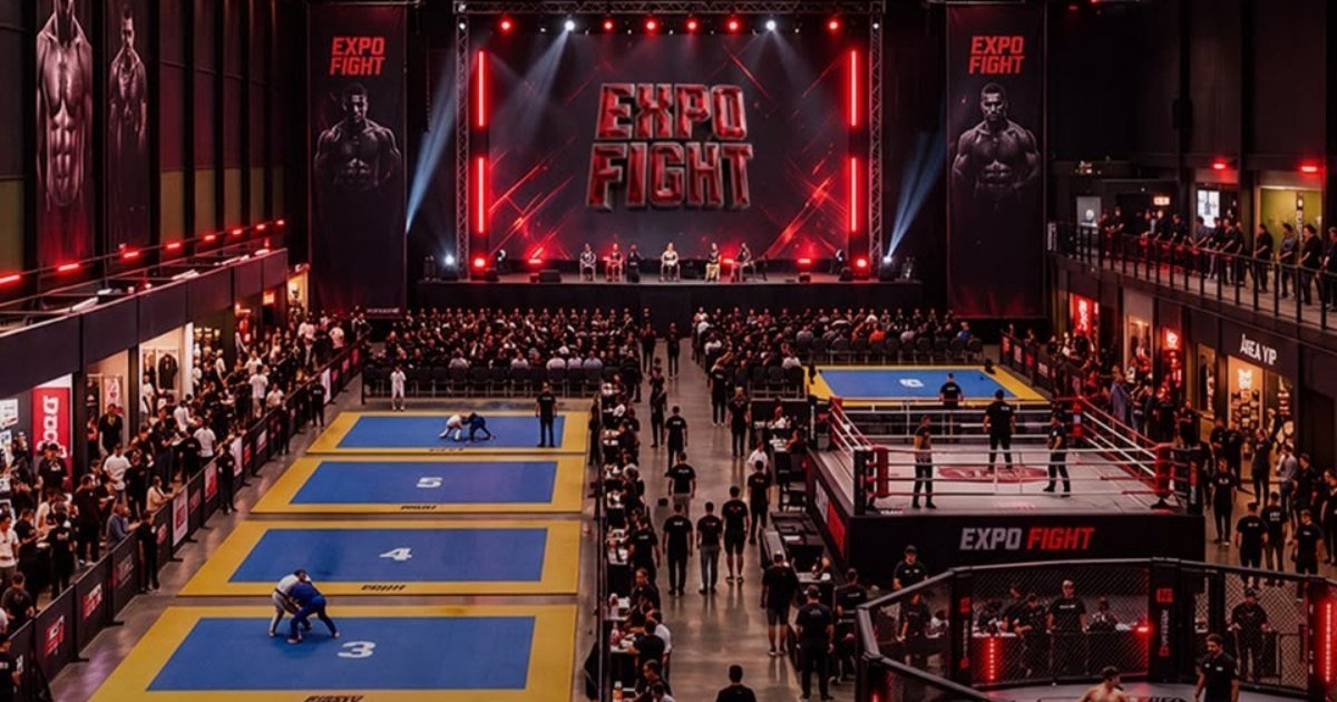 Arena da Expo Fight Bahia durante evento de esportes de combate