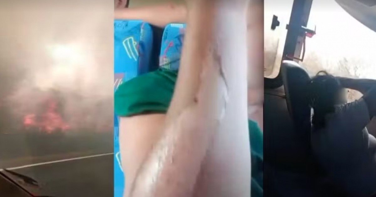 Fumaça de incêndio em rodovia baiana