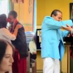 Formando vestido de palhaço recebe diploma