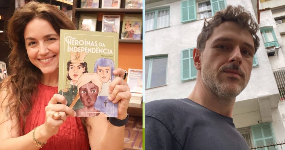 Manuela Dias com o livro Heroínas da Independência