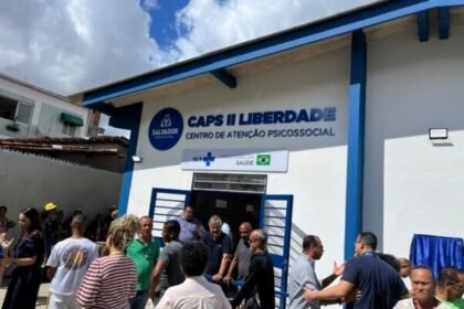 Fachada da nova sede do CAPS II Liberdade, em Salvador