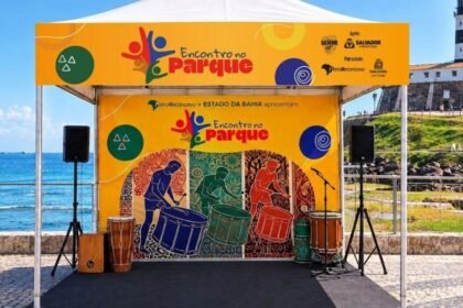 Estrutura do projeto Encontro no Parque na orla de Salvador