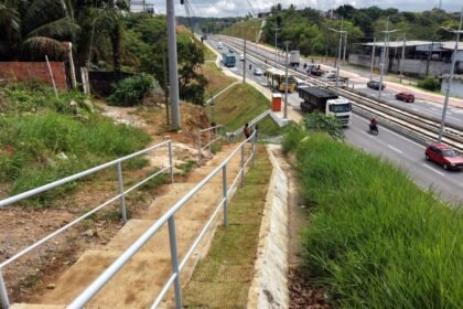 Trecho requalificado na Estrada do Derba, em Salvador