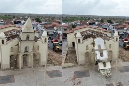 Demolição da Igreja Matriz de Santo Antônio de Pádua em Retirolândia