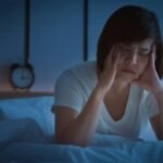 Pessoa com dificuldade para dormir