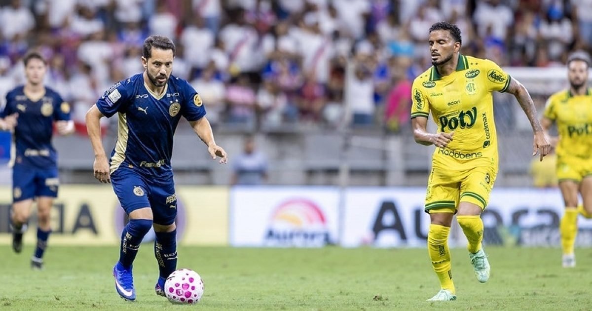 Jogadores do Bahia em campo