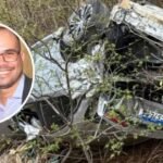 Carro após acidente na BR-116