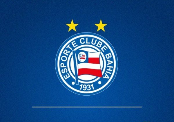 Escudo do Esporte Clube Bahia em fundo azul