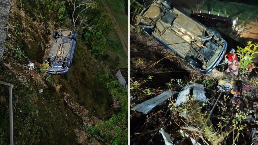 Bombeiros em resgate em Jaguaquara