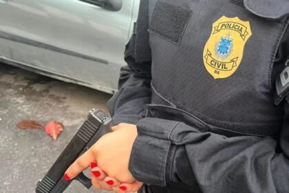 Facão apreendido pela Polícia Civil