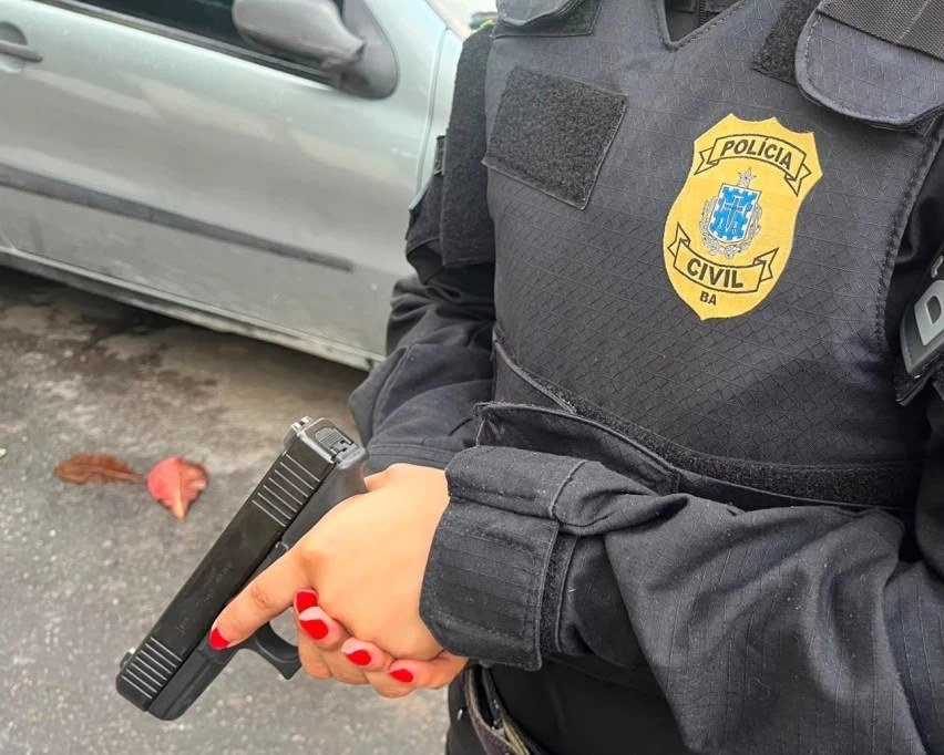 Facão apreendido pela Polícia Civil