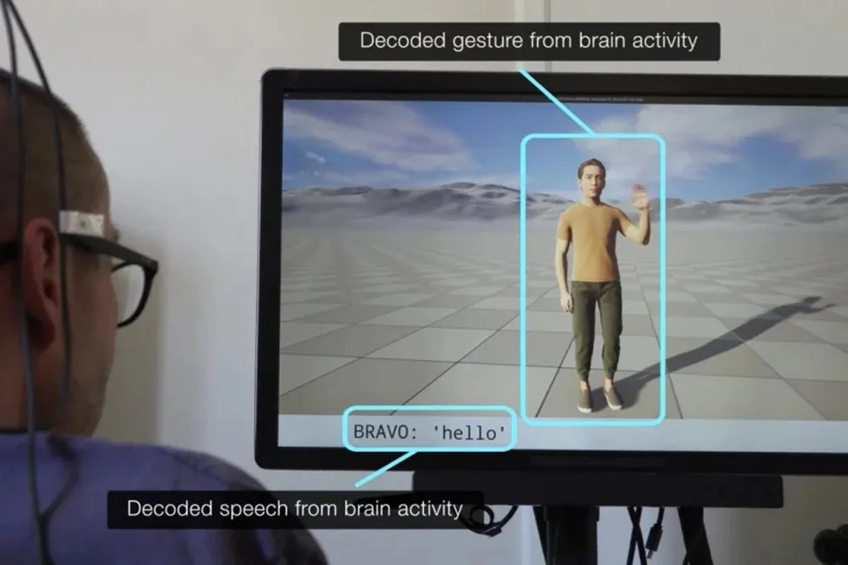Tela mostra avatar digital controlado por atividade cerebral