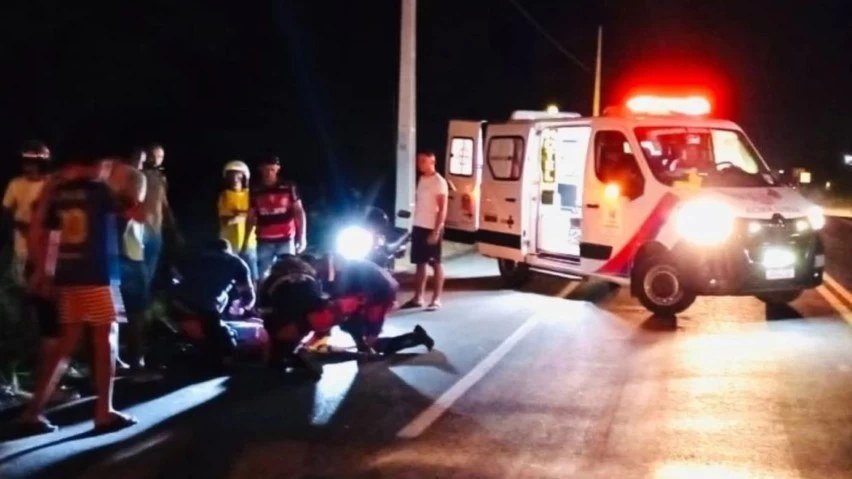 Socorro a motociclista na BA-120