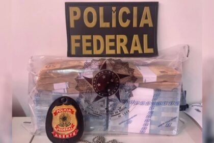Dinheiro apreendido pela Polícia Federal