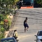 Policial durante confronto em Buerarema